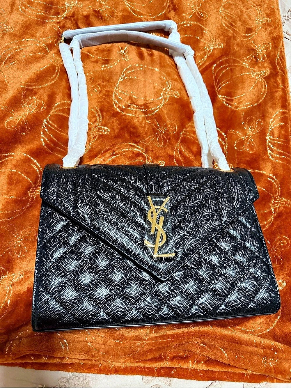 Saint Laurent Medium College Bag in Quilted Leather Black